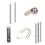 porte en verre, porte saloon, serrure, kit pour mise &agrave; la terre ...